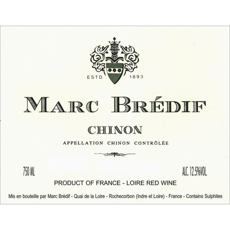 Marc Bredif Chinon 2014 Front Label