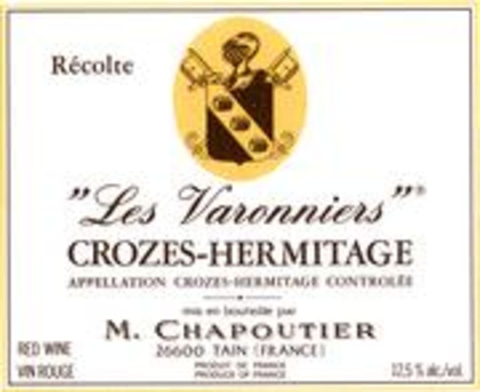 M. Chapoutier Crozes Ermitage Varonniers 1996 Front Label
