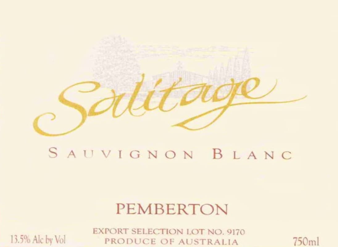 Salitage Pemberton Sauvignon Blanc 2004 Front Label