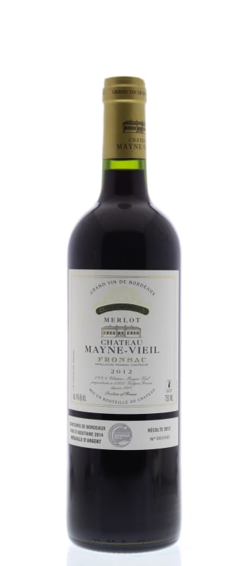 Chateau Mayne Vieil Cuvee Alienor 2012 Front Bottle Shot