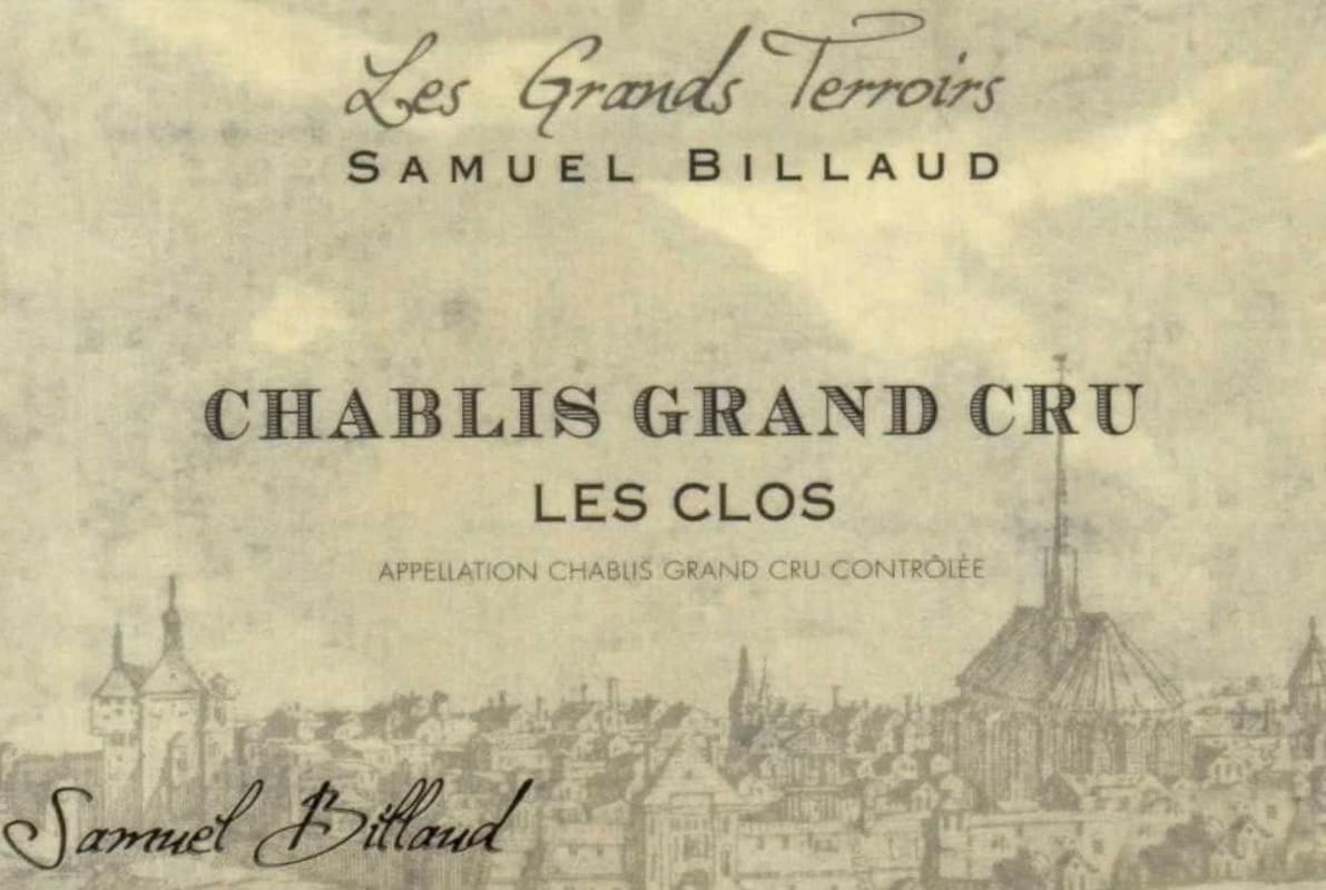 Samuel Billaud Chablis Les Clos Grand Cru 2014 Front Label