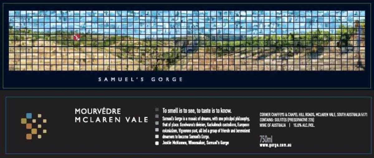Samuel's Gorge Mourvedre 2014 Front Label