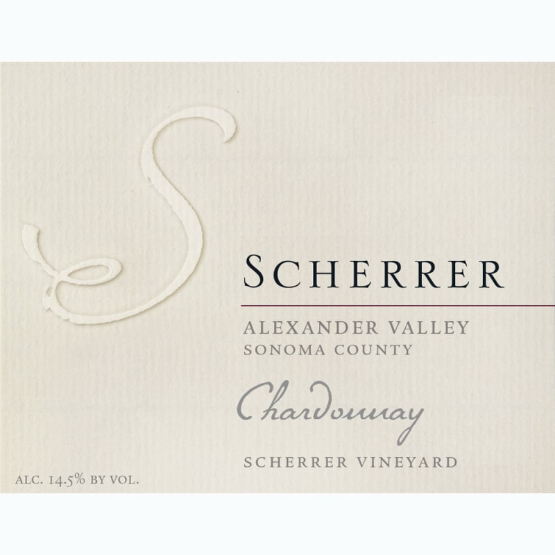 Scherrer Winery Scherrer Vineyard Chardonnay 2013 Front Label