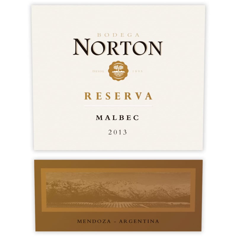Bodega Norton Reserva Malbec 2013 Front Label