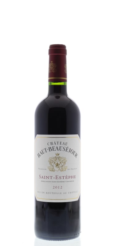Chateau Haut-Beausejour 2012 Front Bottle Shot