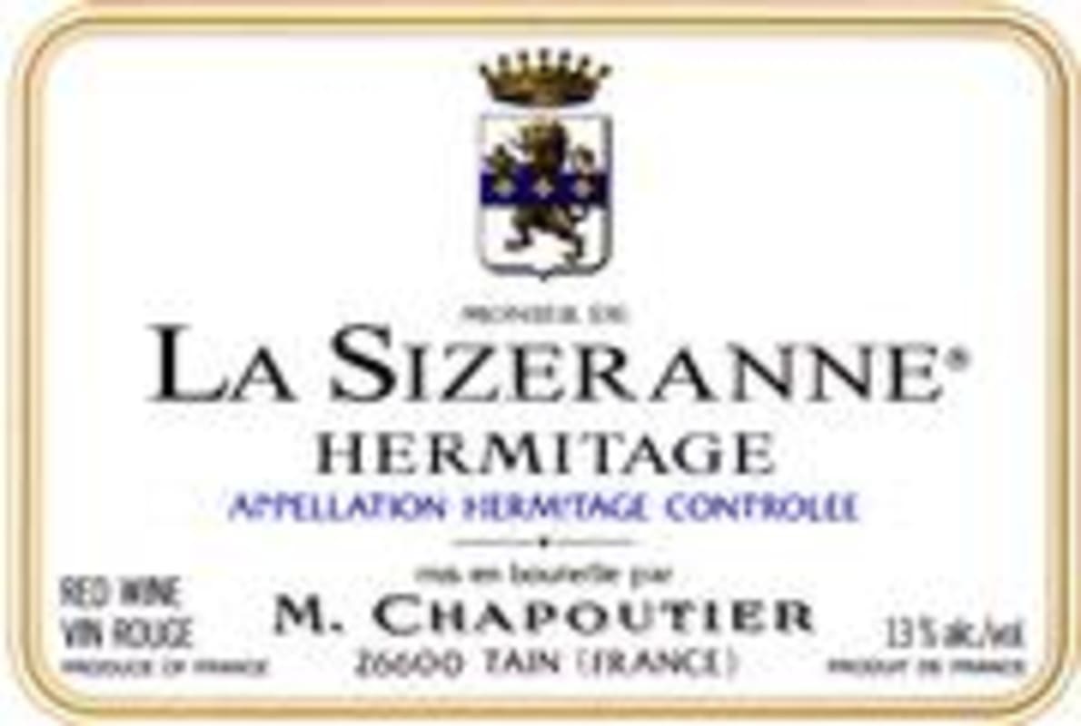 M. Chapoutier Hermitage Monier de la Sizeranne (375ML half-bottle) 1996 Front Label