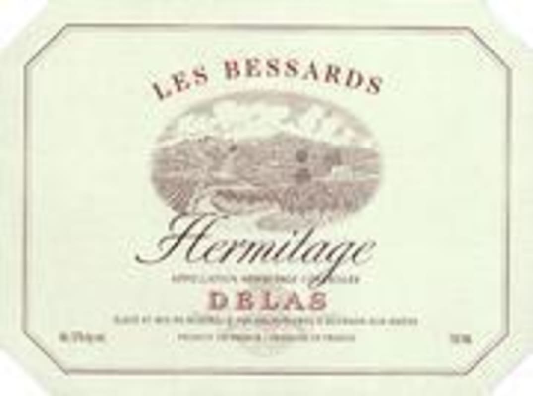 Delas Hermitage Les Bessards 1996 Front Label