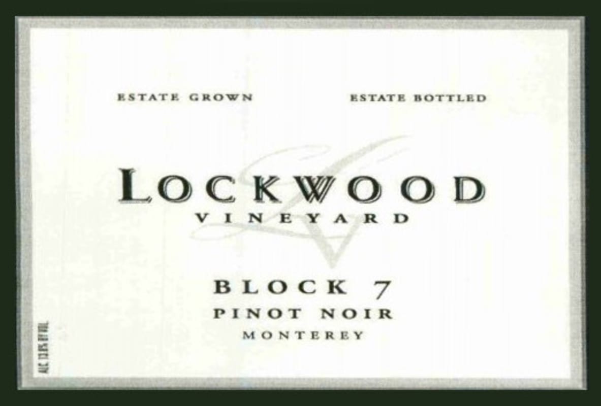 Lockwood Block 7 Pinot Noir 2010 Front Label