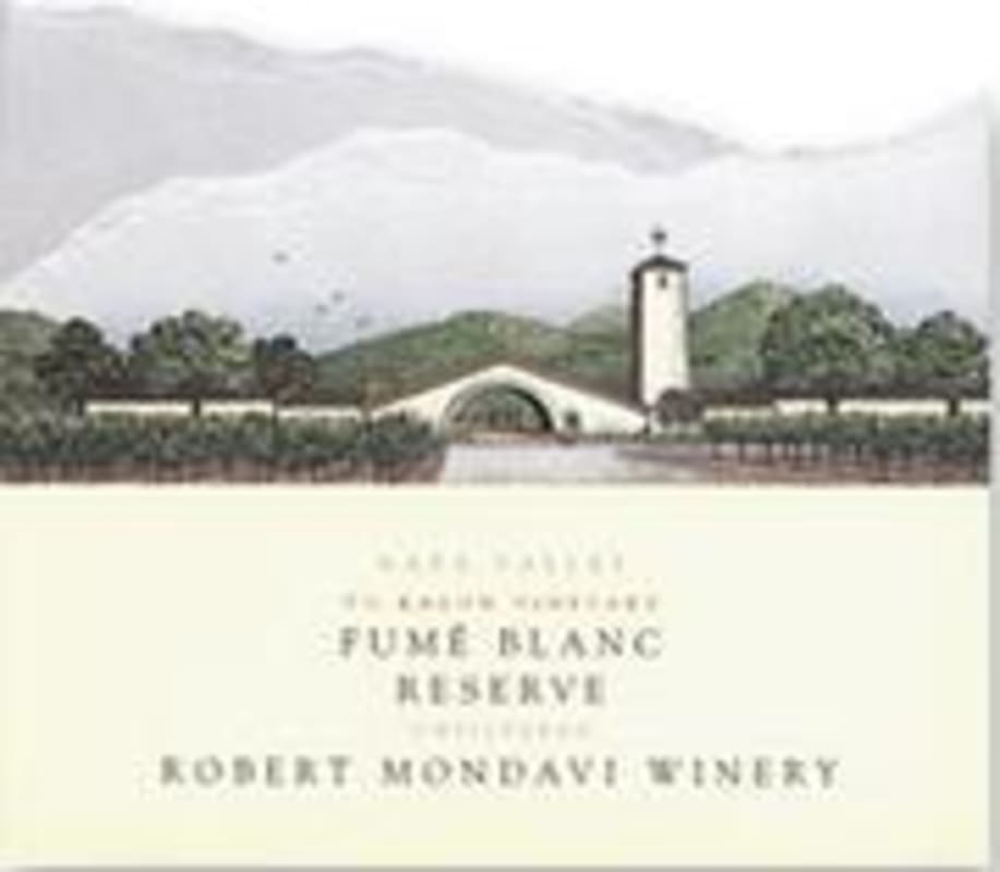 Robert Mondavi To Kalon Vineyard Reserve Fume Blanc 1998 Front Label