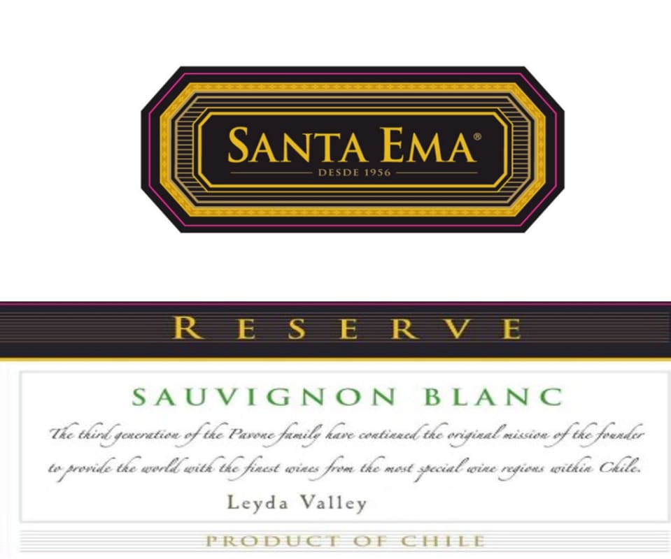 Santa Ema Reserve Sauvignon Blanc 2013 Front Label