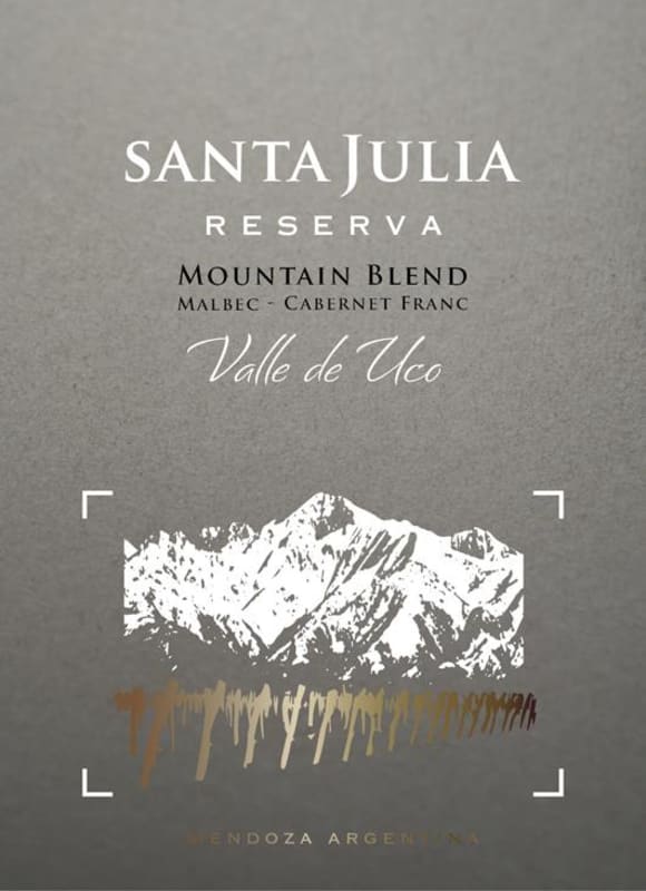 Santa Julia Reserva Mountain Blend 2014 Front Label