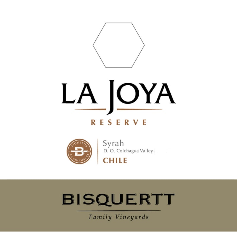Vina Bisquertt La Joya Gran Reserva Syrah 2014 Front Label