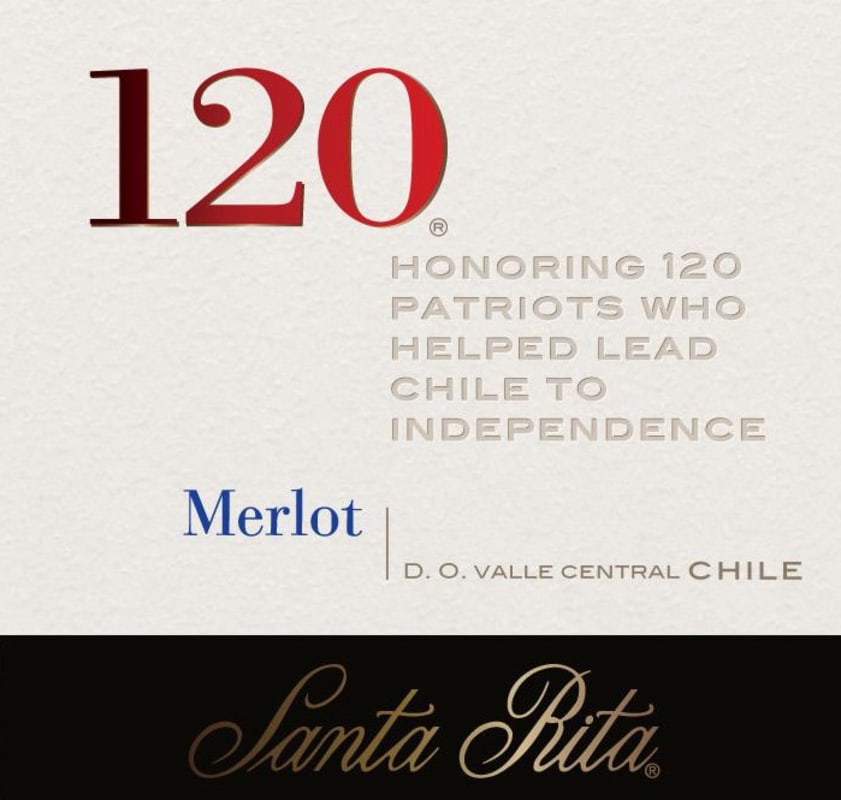 Santa Rita 120 Merlot 2009 Front Label