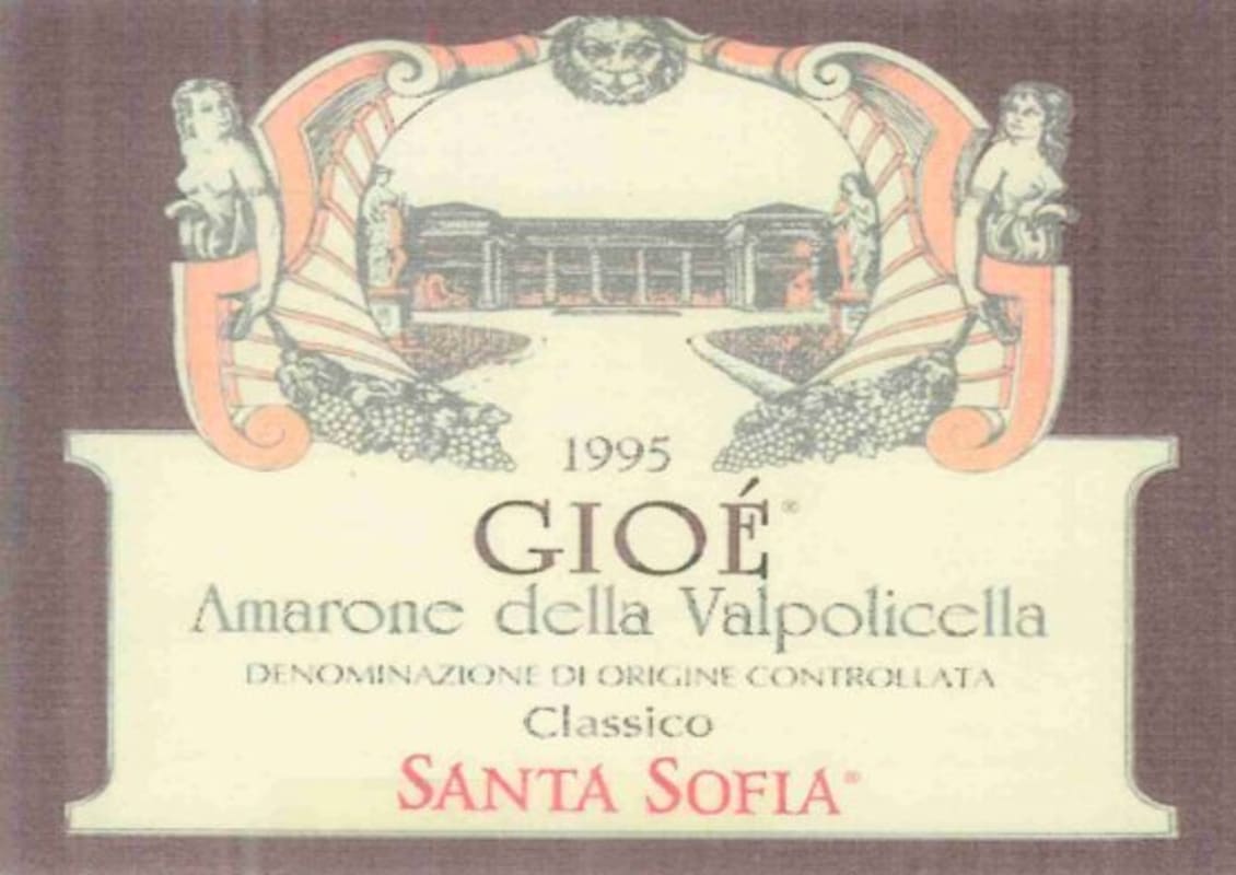 Santa Sofia Gioe Amarona della Valpolicella Classico 1995 Front Label