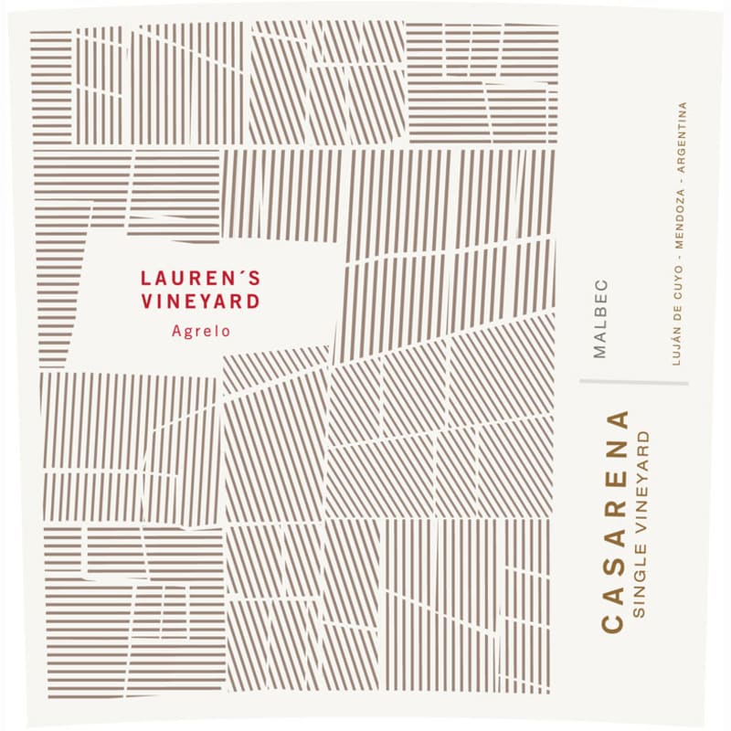 Casarena Lauren's Vineyard Malbec 2012 Front Label