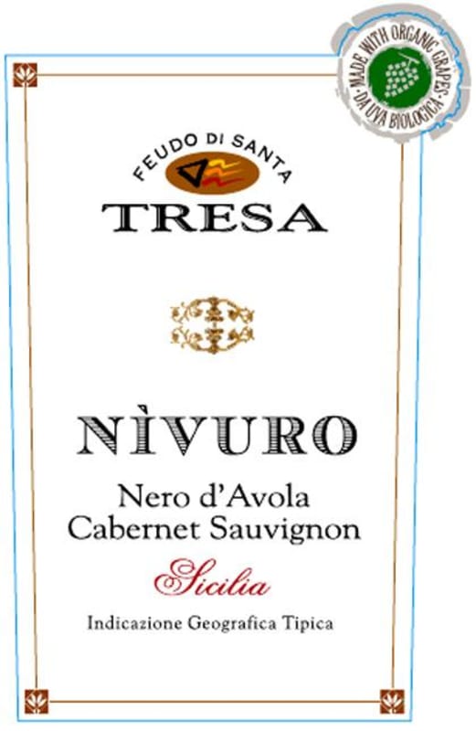 Feudo di Santa Tresa Nivuro Nero d'Avola Cabernet Sauvignon 2013 Front Label