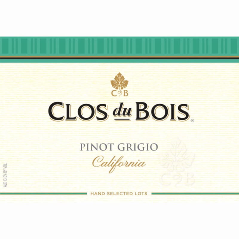 Clos du Bois Pinot Grigio 2015 Front Label