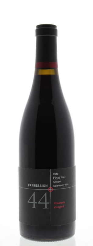 Expression 44 degrees Roserock Vineyard Pinot Noir 2012 Front Bottle Shot
