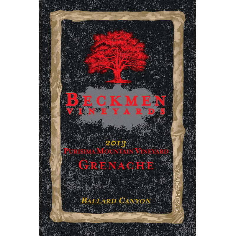 Beckmen Purisima Mountain Vineyard Grenache 2013 Front Label