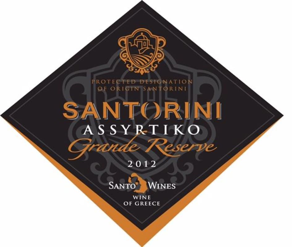 Santo Santorini Assyrtiko Santorini Grande Reserve 2012 Front Label