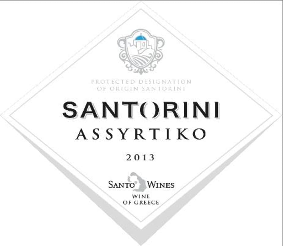 Santo Santorini Assyrtiko 2013 Front Label