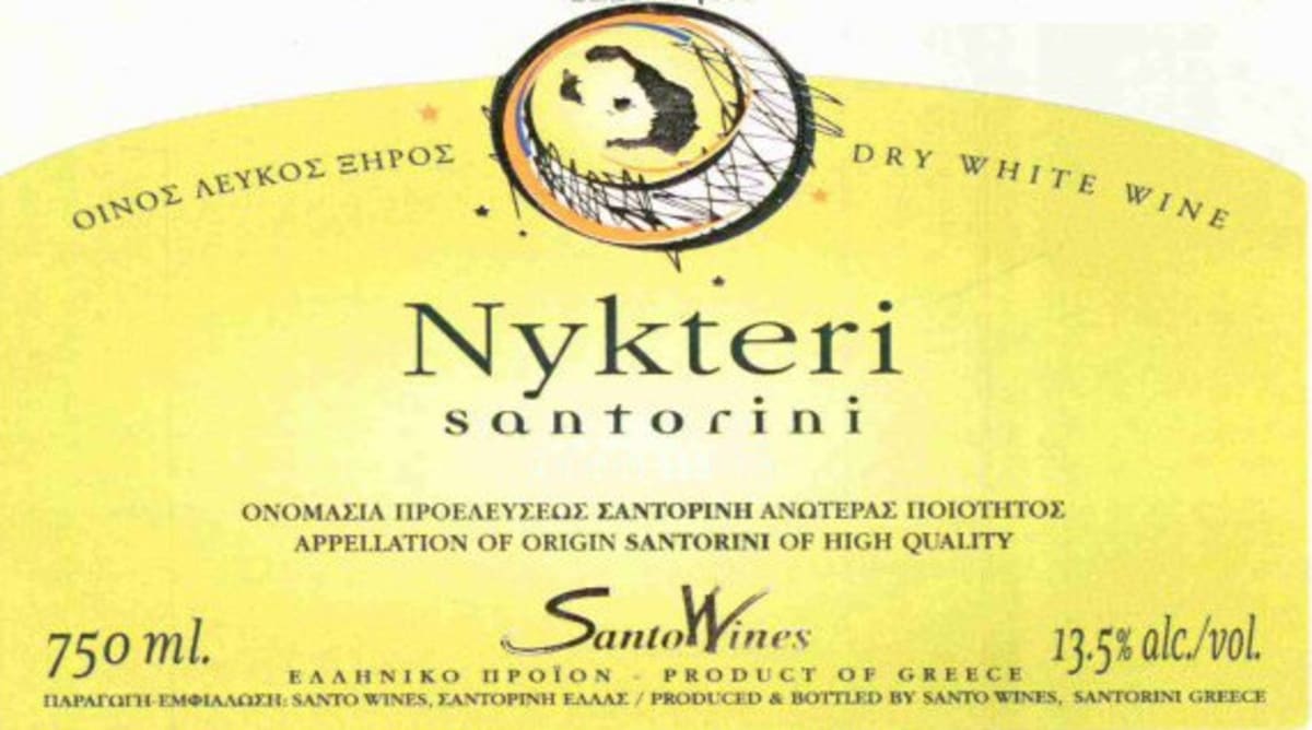 Santo Santorini Nykteri 2009 Front Label
