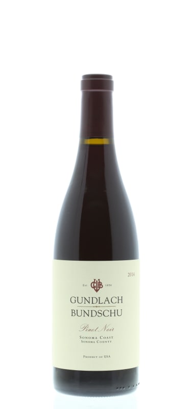 Gundlach Bundschu Pinot Noir 2014 Front Bottle Shot
