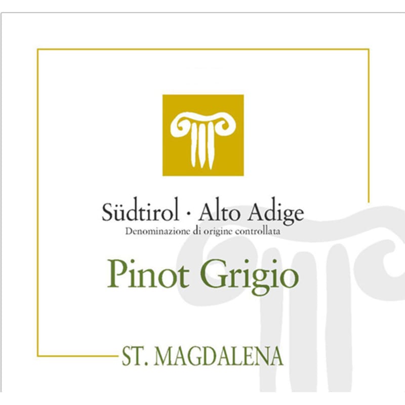 Bolzano Pinot Grigio 2014 Front Label