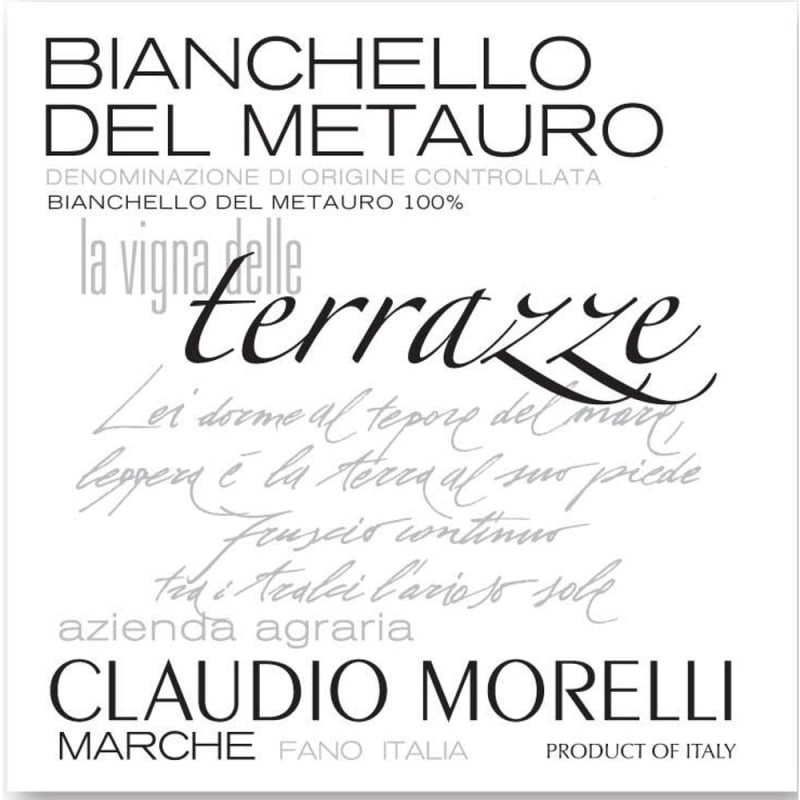 Claudio Morelli Terrazze Bianchello del Metauro 2014 Front Label