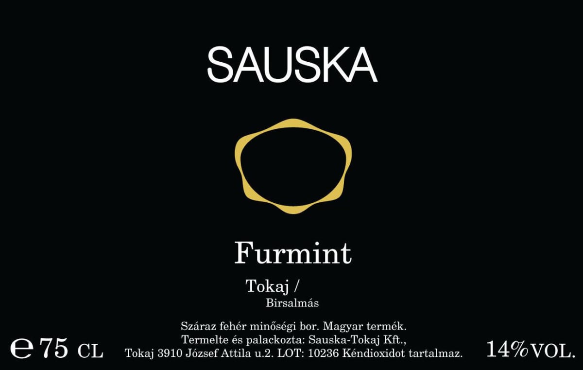 Sauska Tokaj Birslamas Furmint 2010 Front Label