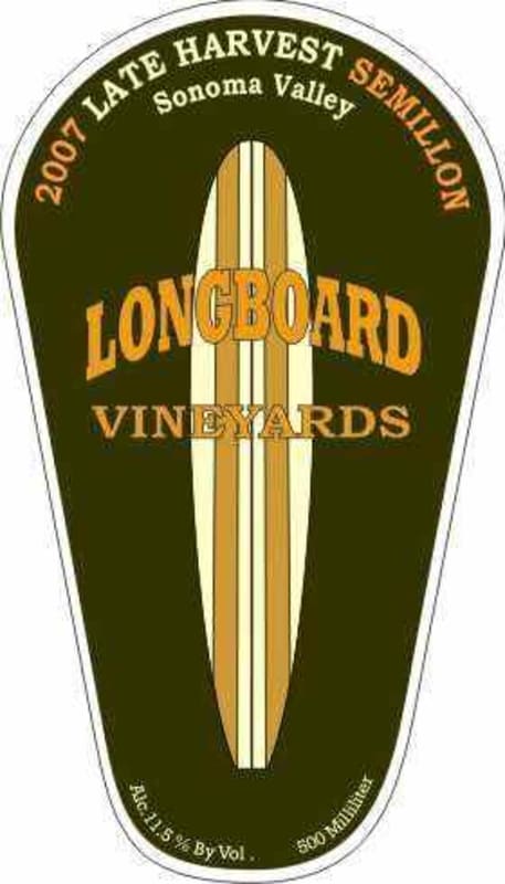Longboard Late Harvest Semillon 2007 Front Label