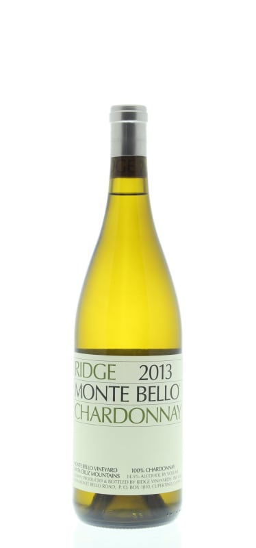 Ridge Monte Bello Chardonnay 2013 Front Bottle Shot