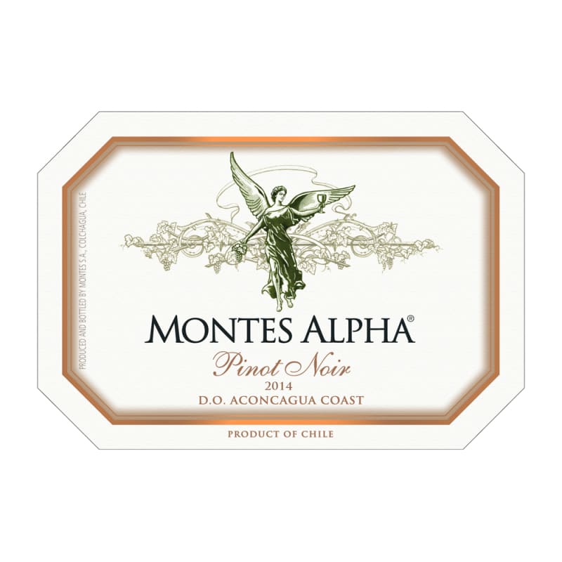 Montes Alpha Pinot Noir 2014 Front Label