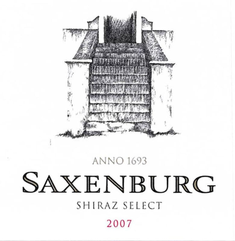 Saxenburg Select Shiraz 2007 Front Label