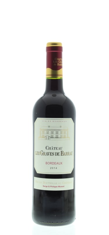 Chateau Les Graves de Barrau 2014 Front Bottle Shot