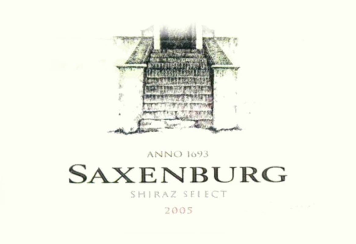 Saxenburg Select Shiraz 2005 Front Label