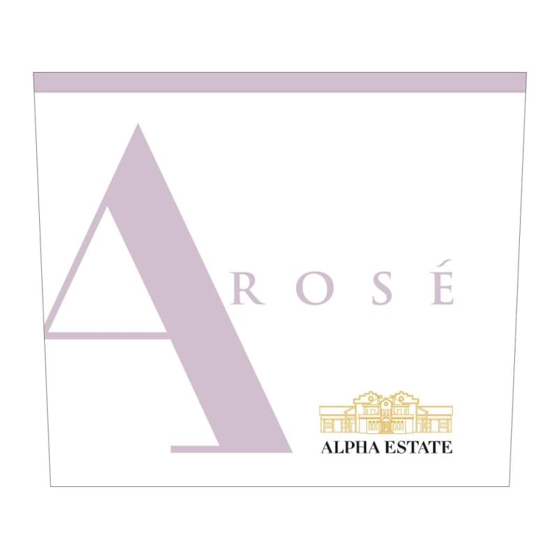 Alpha Estate Rose 2015 Front Label