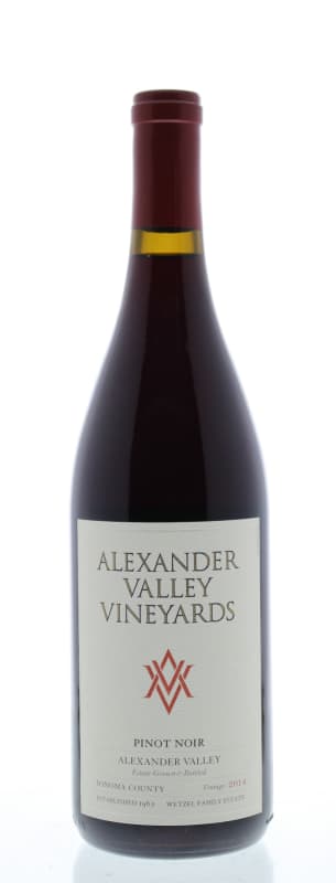 Alexander Valley Vineyards Pinot Noir 2014 Front Bottle Shot