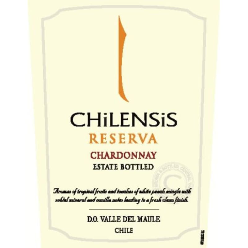 Chilensis Reserva Chardonnay 2014 Front Label