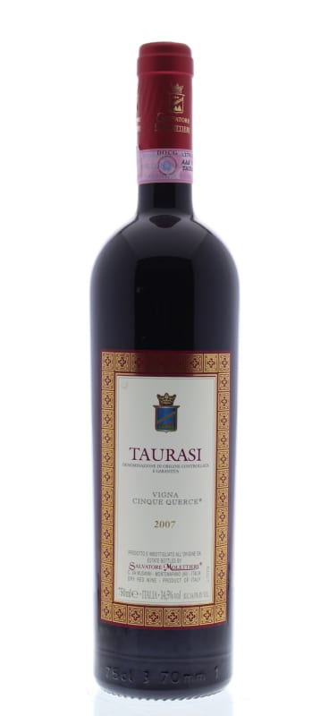 Salvatore Molettieri Taurasi Vigna Cinque Querce 2007 Front Bottle Shot