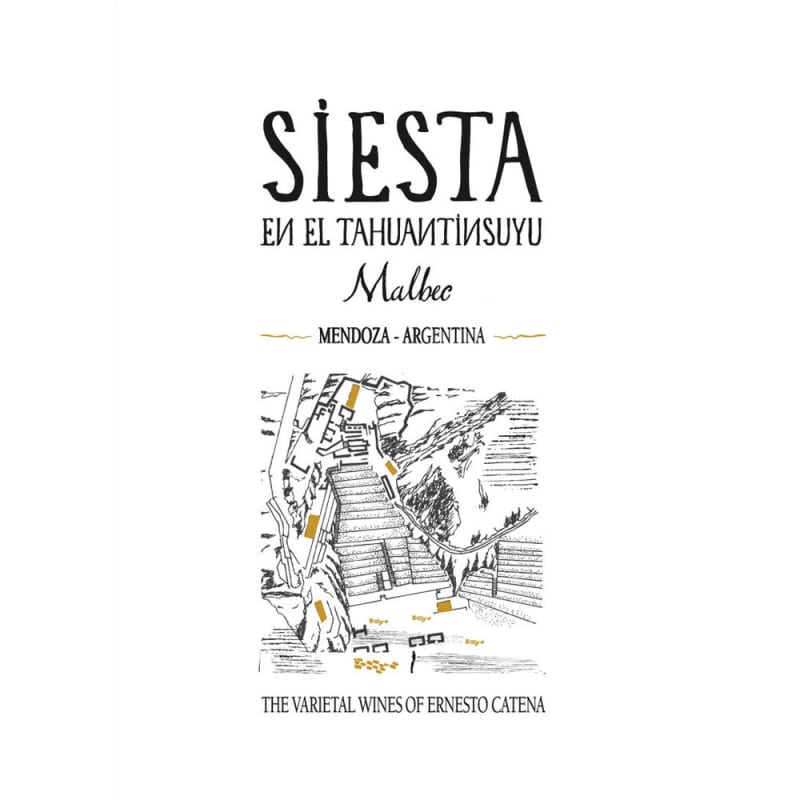 Siesta Malbec 2012 Front Label