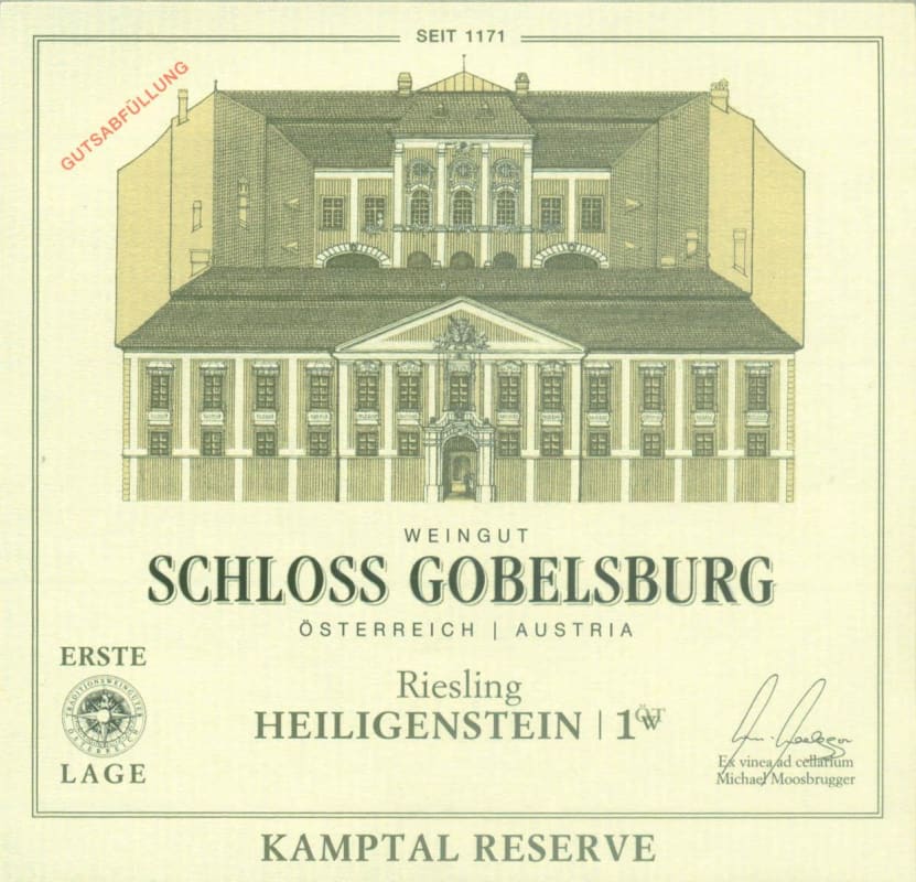 Schloss Gobelsburg Heiligenstein Reserve Erste OTW Lage Riesling 2015 Front Label