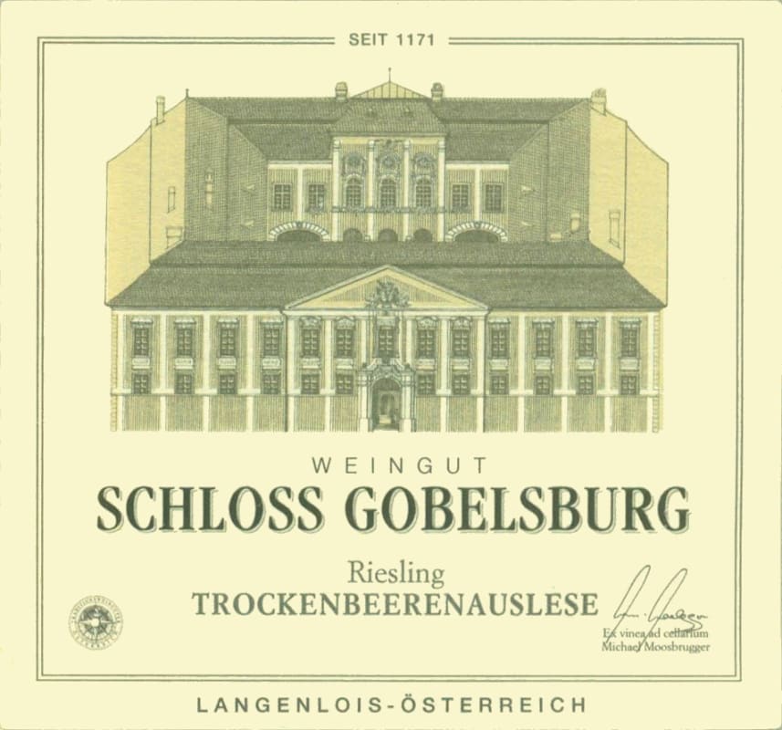 Schloss Gobelsburg Trockenbeerenauslese Riesling 2008 Front Label