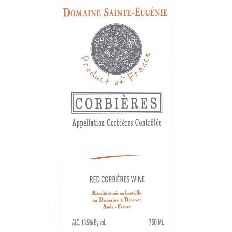 Domaine Sainte-Eugenie Corbieres 2013 Front Label