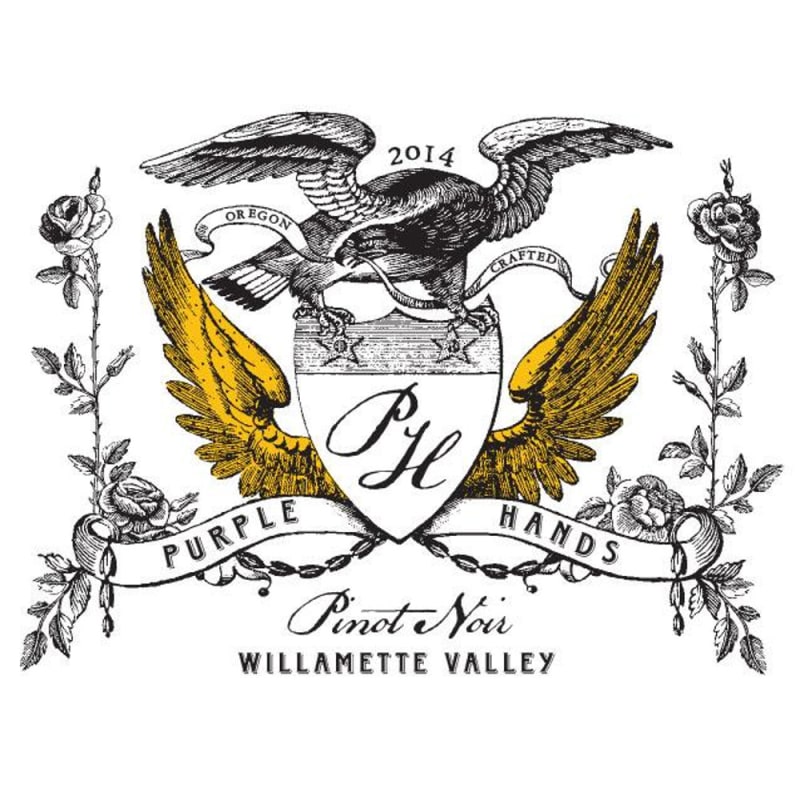 Purple Hands Willamette Valley Pinot Noir 2014 Front Label