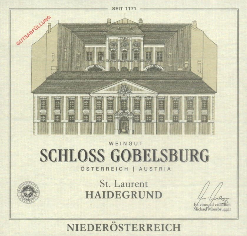 Schloss Gobelsburg Haidegrund St. Laurent 2010 Front Label