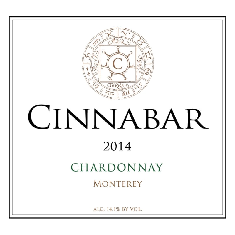 Cinnabar Monterey Chardonnay 2014 Front Label