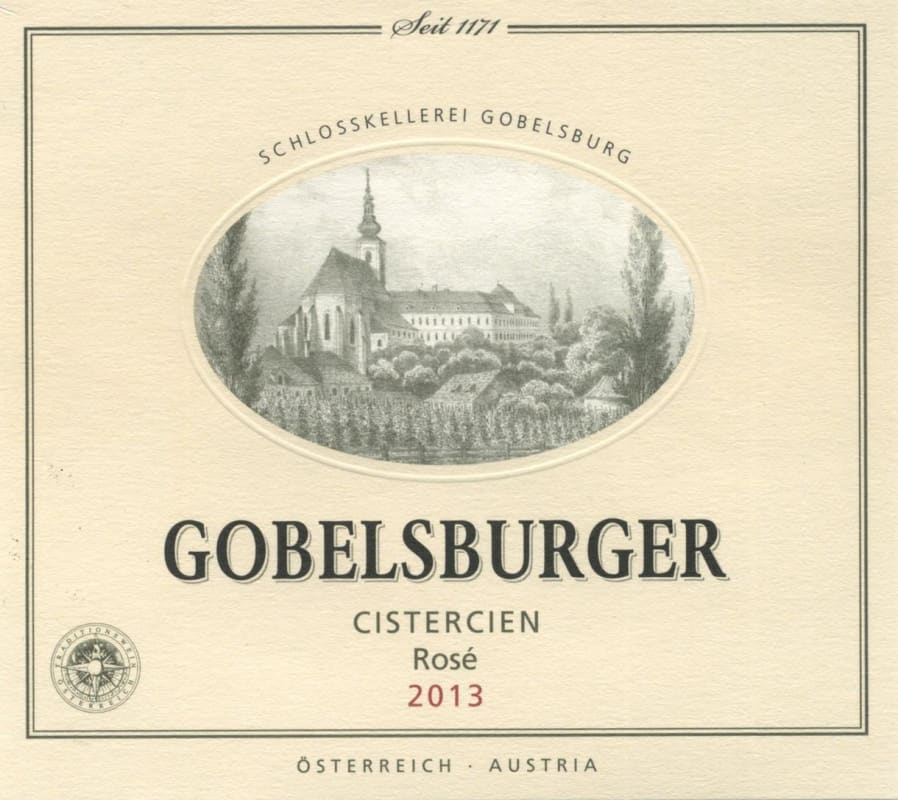 Schloss Gobelsburg Gobelsburger Cistercien Rose 2013 Front Label