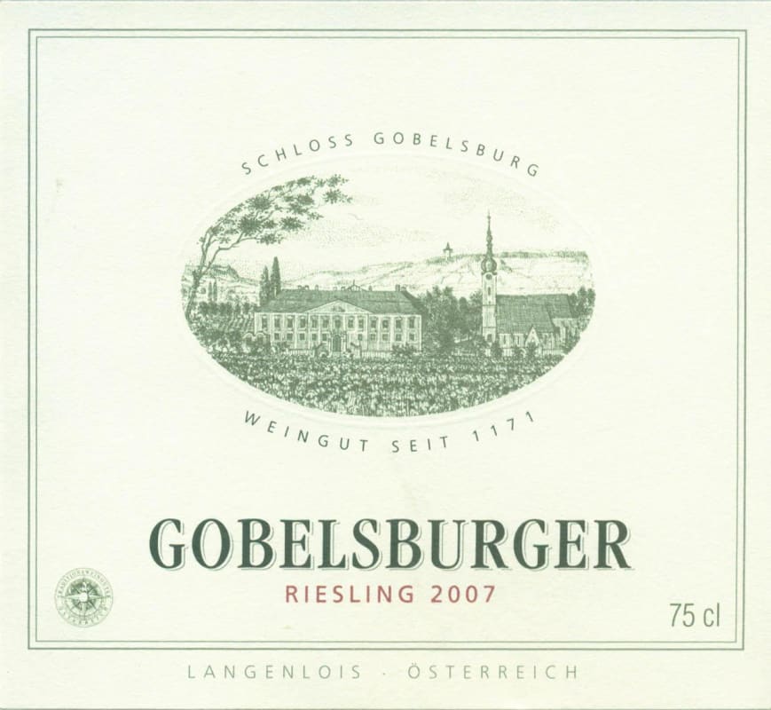 Schloss Gobelsburg Gobelsburg Riesling 2007 Front Label