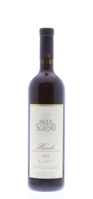 Paolo Scavino Barolo 2012 Front Bottle Shot